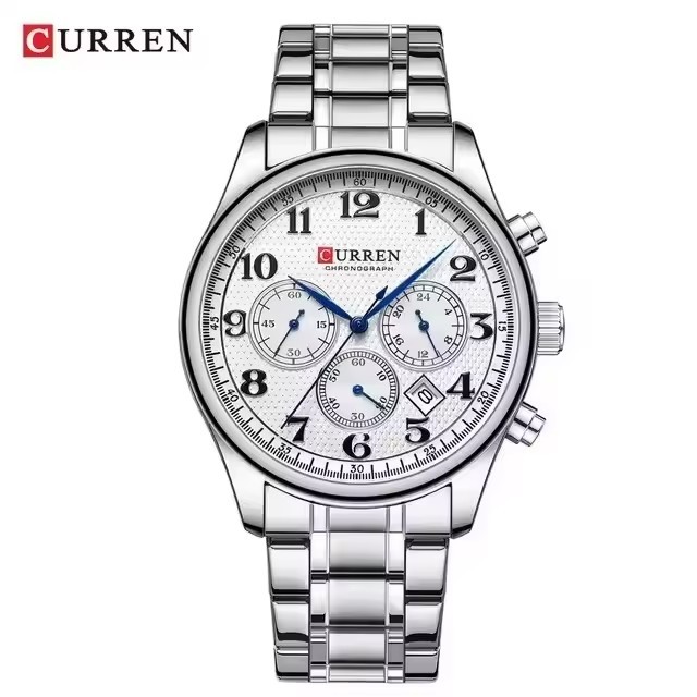 Silver Case White Dial