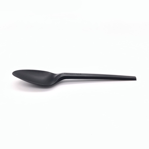 Cubiertos negros PLA CPLA compostables biodegradables estándar de 6" - Product Image 4