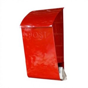 Vente chaude Heavy Duty Rouge Métal Mail Post Box Boîte De Rangement Décorative Pour Extérieur Maison Hôtel Maison Décor - Product Image 1