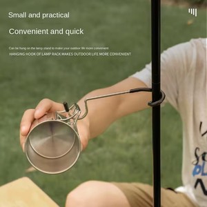 Gancho Multifuncional para Poste de Luz de Camping, Mini Gancho Antideslizante de Acero Inoxidable, Gancho de Almacenamiento Tipo Cola de Cerdo - Product Image 5