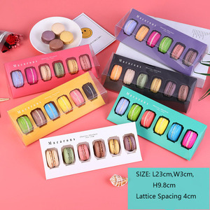 IMEE luxe français Macaron boîte emballage <span class=keywords><strong>Triangle</strong></span> 6 pièces Macaron boîte blanc gâteau pâtisserie papier noël boîte à bonbons affichage - Product Image 3