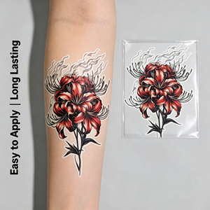 Pegatinas de tatuajes temporales personalizadas para mujeres, para cubrir cicatrices; diseños de brazo, pecho, mariposa y flor - Product Image 1