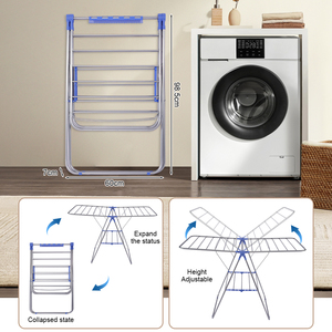 Butterfly <strong>Clothes</strong> <strong>Airer</strong> <strong>Folding</strong> Collapsible <strong>Clothes</strong> Drying Rack Steel <strong>Clothes</strong> Drying Rack in Small Space - Product Image 4