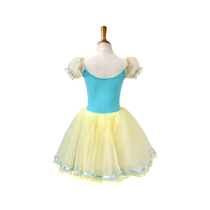 AL-R1282 <span class=keywords><strong>Tutù</strong></span> da Balletto Blu e <span class=keywords><strong>Giallo</strong></span> Romantico per Ragazze, Costume Coppelia Giselle per Competizioni e Recital di Danza - Product Image 2