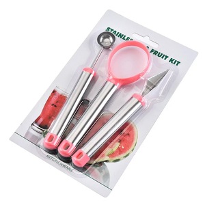3 Piece Manual Metal Multifunctional <b>Fruit</b> <b>Tool</b> Set Watermelon Scoop Server Slicer Cutter - Product Image 2
