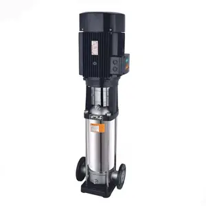Pompa Air sentrifugal vertikal multi-tahap, pompa air pendorong tekanan aliran besar besi atau tembaga atau baja tahan karat dengan sistem pendingin