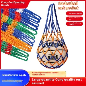Panier de rangement pour enfants en filet tissé personnalisé et robuste pour accessoires de sport de basketball et de football - Product Image 5