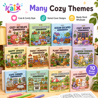 Libros para Colorear con Muchos Temas Acogedores de KAIX, 10 Libros con un Estilo Bonito y Relajante para Adultos y Adolescentes, Programas de Venta Minorista