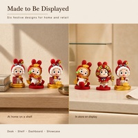 Figurines de tableau de bord de voiture en PVC, vente en gros, logo personnalisé, service OEM ODM, figurine de cerf festif, couleur personnalisée, emballage, faible MOQ, fournisseur