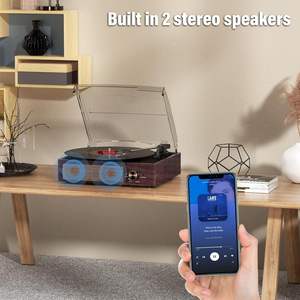 Tourne-disque <span class=keywords><strong>vinyle</strong></span> avec haut-parleurs, tourne-disque Bluetooth portable, tourne-disque <span class=keywords><strong>vintage</strong></span>, Giradischi, Plattenspieler pour la décoration de la maison - Product Image 6