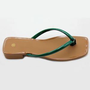 Bayanlar topuklu katır düşük kare kalın yüksek topuklu Pu deri açık Peep Toe kadın sandalet mix renkler üreticileri - Product Image 4