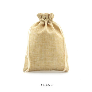 <b>Small</b> Jute Linen <b>Drawstring</b> <b>Bag</b> Personalized Screen Printing Eco-Friendly Reusable Produce <b>Bag</b> Office Use <b>Bag</b> - Product Image 3