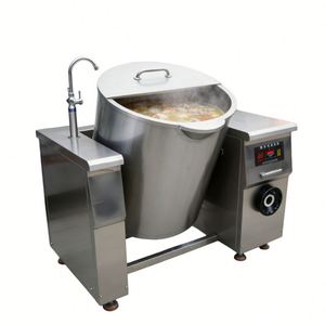 Stainless Steel Tilting Steam <b>Kettle</b> for Cooking Mixing and Cooling in Food Processing Lines - Product Image 1