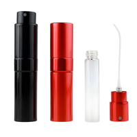 Atomiseur de parfum de voyage 8 ml, flacon en aluminium avec bouchon pulvérisateur rotatif, pompe rechargeable, conteneur cosmétique, impression sérigraphique, flacon en métal