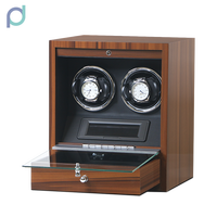 Penyesuaian Layar Sentuh LCD Mode TPD Penggulung Jam Tangan Remote Control Laci Penyimpanan Anti-Magnetisasi Lampu LED Kayu 9982
