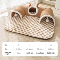 Coussin pour animaux de compagnie en corde de coton, tunnel pliable en velours de coton toutes saisons pour chats et chiens, vente en gros d'usine