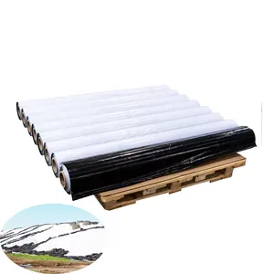 6 mil Silage plastic blackout agricultural film black white silage sheet bunker cover greenhouse panda film poly silage cover