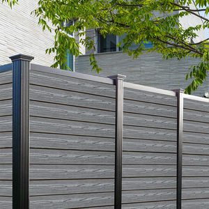 Panneau mural extérieur WPC très résistant aux chocs, panneau mural rainuré en PVC imperméable et ignifuge pour jardin et terrasse - Product Image 6