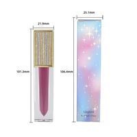 Gloss à lèvres liquide brillant effet tube carré de luxe, hydratant, nude, repulpant, pailleté, waterproof, marque privée