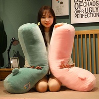 Bantal Tubuh Panjang Karakter Hewan Kartun Grosir, Bantal Tidur Boneka Kelinci Babi Bebek Beruang Lembut untuk Anak-anak, Kamar Tidur, Sofa, Hadiah