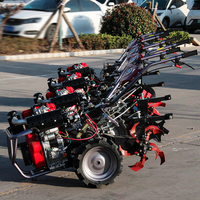 Motoculteur diesel, moteur 4 temps, 12 ch, outils de labourage rotatif, de creusement de fossés et de désherbage, mini cultivateur autopropulsé à poussée manuelle