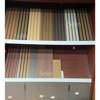 Planches de terrasse en composite Selin Custom Interlock WPC, style moderne, pour extérieur, grain de bois en relief 3D, fabrication chinoise.