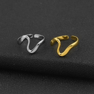 Personalized Simple Vintage Design Stainless Steel Irregular Geometric <b>Ring</b> Fashionable Women's <b>Adjustable</b> <b>Rings</b> Fashion Jewelry - Product Image 3