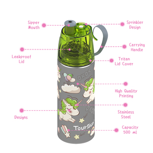 Gourde Enfant <span class=keywords><strong>2023</strong></span> Enfants Sans Bpa Enfants Boisson École Motif Mignon 500ml Enfants Bouteille D'eau En Acier Inoxydable - Product Image 5