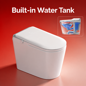 Toilette Intelligente Moderne avec Chauffage de Siège, Capteur de Pied, Chasse d'Eau Avancée et Réservoir Siphonique Intelligent - Product Image 1