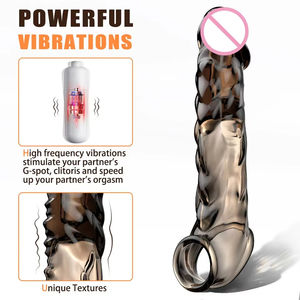 Aav Tpe bahan <span class=keywords><strong>Penis</strong></span> realistis lengan dapat digunakan kembali dildo kondom Extender <span class=keywords><strong>Penis</strong></span> memperbesar penundaan ejakulasi getar lengan <span class=keywords><strong>Penis</strong></span> - Product Image 3