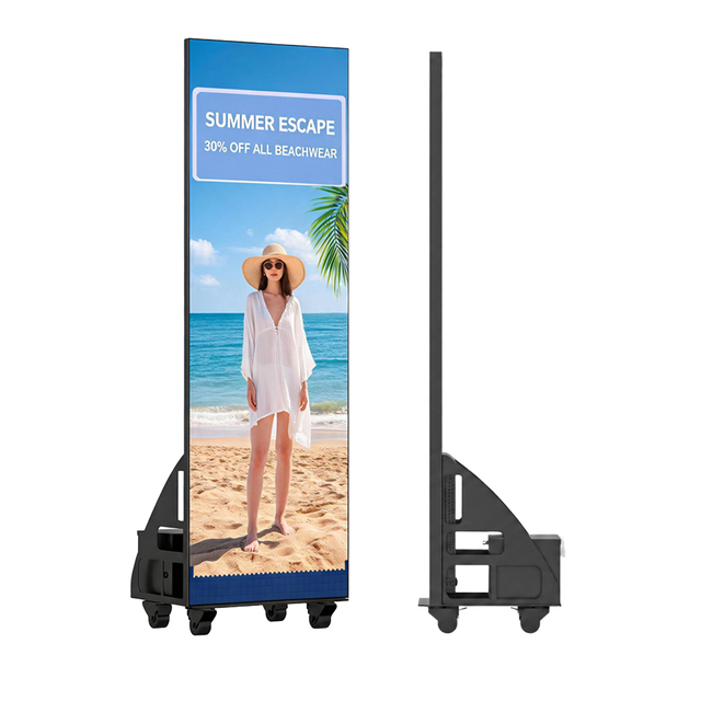 Floor Standing LED Poster 640x1920mm P2 P25 P3 Indoor AI Digital Display Metro Station Signage