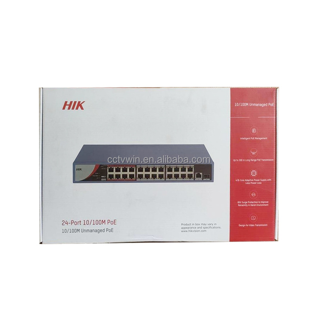 Original Hikvison Ethernet Network Switch DS-3E0326P-E/M Gigabit Unmanaged 24 Port POE Switch