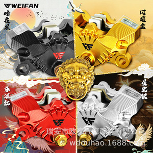 คาลิปเปอร์เบรกมอเตอร์ไซค์ Weifan รุ่น C160 แบบรวม CNC อลูมิเนียม ด้านหน้าแบบยึดติด สำหรับการดัดแปลงอัพเกรด สีดำเข้ม/สีแดงเลือดหมู - Product Image 1