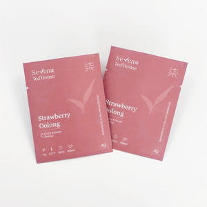 Sachet <span class=keywords><strong>d</strong></span>'emballage en plastique plat vide pour poudre de thé, à impression personnalisée, thermoscellable sur 3 côtés - Product Image 1