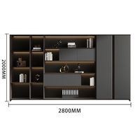 Bureau de Direction Moderne Personnalisable avec Recharge Sans Fil et Conception Modulaire en Bois, Style Technologique pour PDG