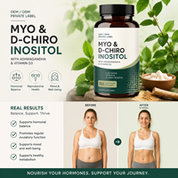 Capsules d'inositol, vitamine D3, ashwagandha, complément alimentaire pour la santé et le sommeil des adultes, marque privée OEM