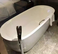 Offre Spéciale baignoire autoportante moderne fortement recommandée d'acrylique de trempage avec l'utilisation d'hôtel d'égouttoir