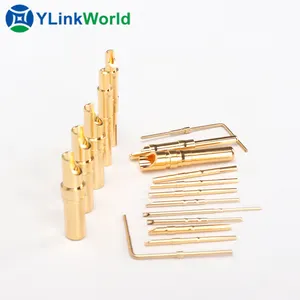 magnet spring loaded pogo pin tht high quality gold plated connector current needle 2 3 4 5 pogo pin connector with screw