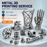 Service d'impression 3D en métal SLM pour composants de cadre structurel d'bras robotiques avec conception de treillis complexe