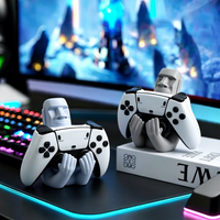 Support de manette de jeu créatif en forme de statue de Moaï, support suspendu pour casque PS5, étagère de rangement de bureau haut de gamme