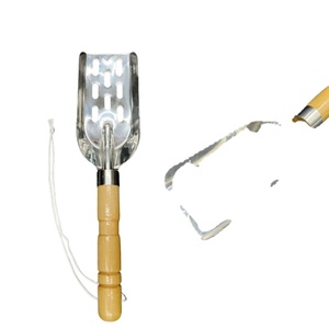 <span class=keywords><strong>พลั่ว</strong></span>เหยื่อกุ้งสแตนเลสแบบมืออาชีพสำหรับการตกปลาน้ำแข็งด้ามจับไม้พายเหยื่อตกปลา - Product Image 1