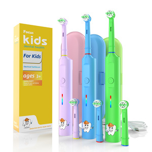 Brosse à dents électrique Focus Kids pour enfants de 3 ans et plus, poils souples, rechargeable avec étui - Product Image 4