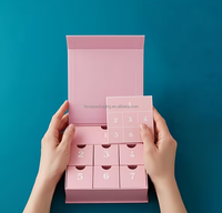 FAVORCRAFTS Calendrier de l'Avent personnalisé 7 jours, 14 jours, 24 jours, boîte cadeau rectangulaire en carton à remplir pour anniversaire