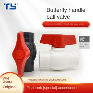 Groothandel Hoge Drukbestendige UPVC Kogelkraan Waterleiding Waterstop Plastic Vlinderklep Vis <span class=keywords><strong>Aquarium</strong></span> Accessoires - Product Image 5