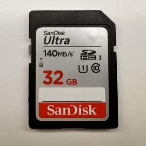 Tarjeta SD SanDisk Ultra 100% Original de 140 MB/s con 10 Niveles de Velocidad, Tarjeta de Almacenamiento de Plástico Adecuada para Cámaras 4K - Product Image 1