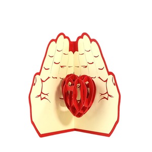 Thiệp Chúc Mừng Ba Chiều Ngày Valentine Thẻ Quà Tặng Thông Điệp Chúc Phúc Ba Chiều 3D Trong Lòng Bàn Tay Của Một Cặp Đôi - Product Image 6