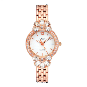 Women's Light Luxury Vintage Creative Flower-Shaped Diamond Starry Sky Fashion Waterproof Steel Strap Quartz <b>Watch</b> - Product Image 6