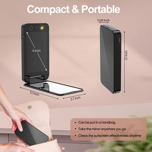Miroir compact portable UV avec caméra UV pour tester la protection solaire du visage et des mains, idéal pour les voyages en extérieur et l'utilisation quotidienne en déplacement - Product Image 4