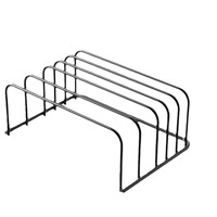 Étagère de rangement de cuisine multifonctionnelle moderne et durable, sans perçage, en acier, pour couvercles de casseroles
