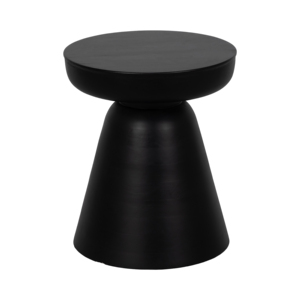 Tavolino Rotondo Moderno in Legno Intagliato, Comodino Decorativo per Spazi Ristretti - Product Image 2